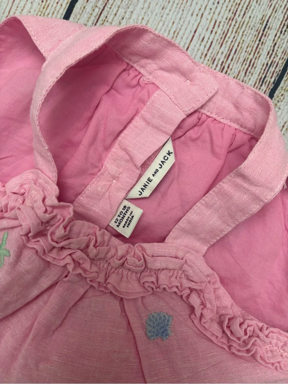 Janie and Jack Pink Embroidered Tank Top with Bloomers
